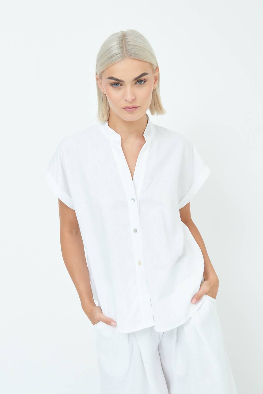 Kikisix CAMICIA MANICA ALETTA PANNA Italy