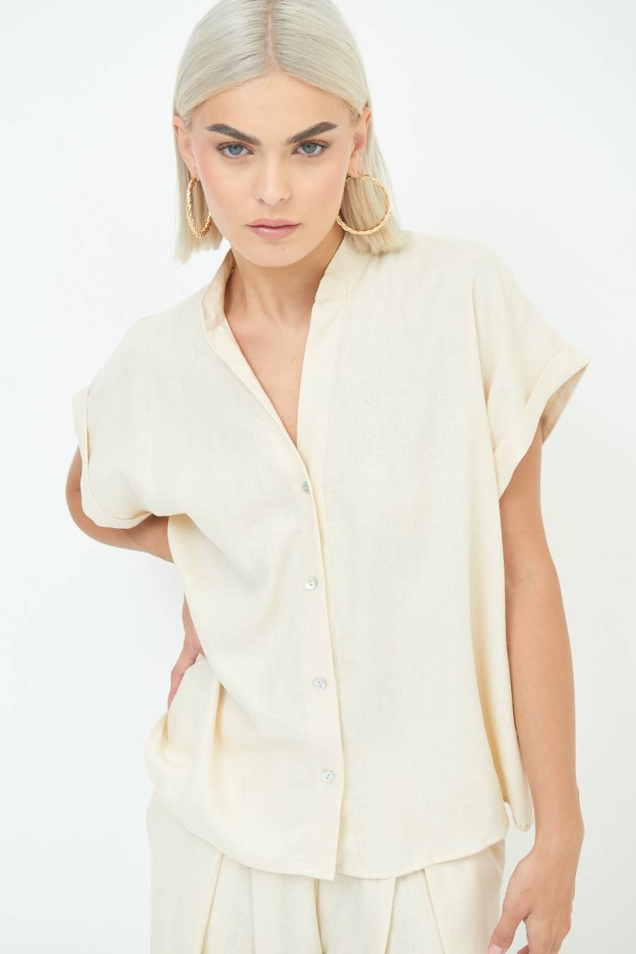 Kikisix CAMICIA MANICA ALETTA NATURALE Italia