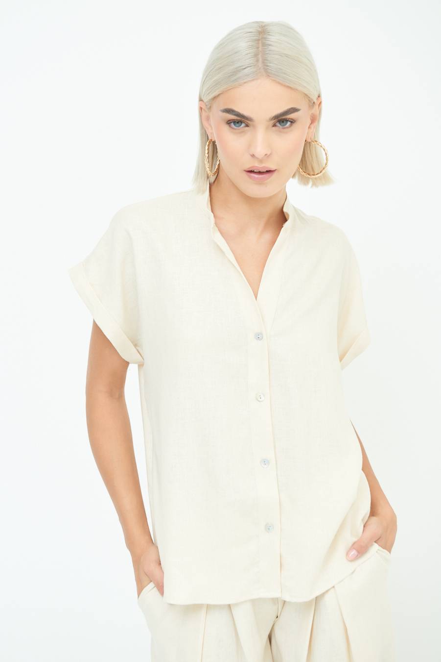 Kikisix CAMICIA MANICA ALETTA NATURALE Italia