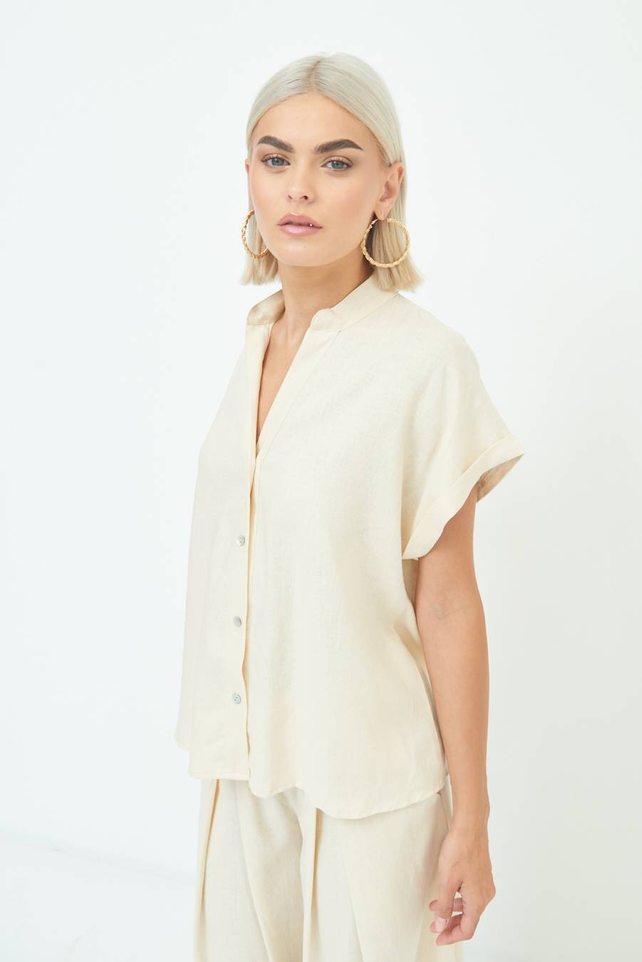 Kikisix CAMICIA MANICA ALETTA NATURALE Italia