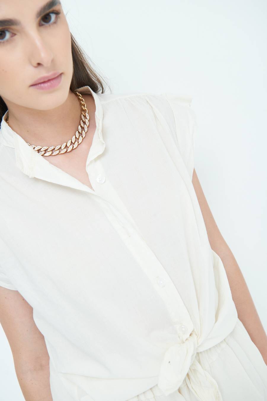 Kikisix CAMICIA SMANICATA CON NODO BURRO Sottocosto
