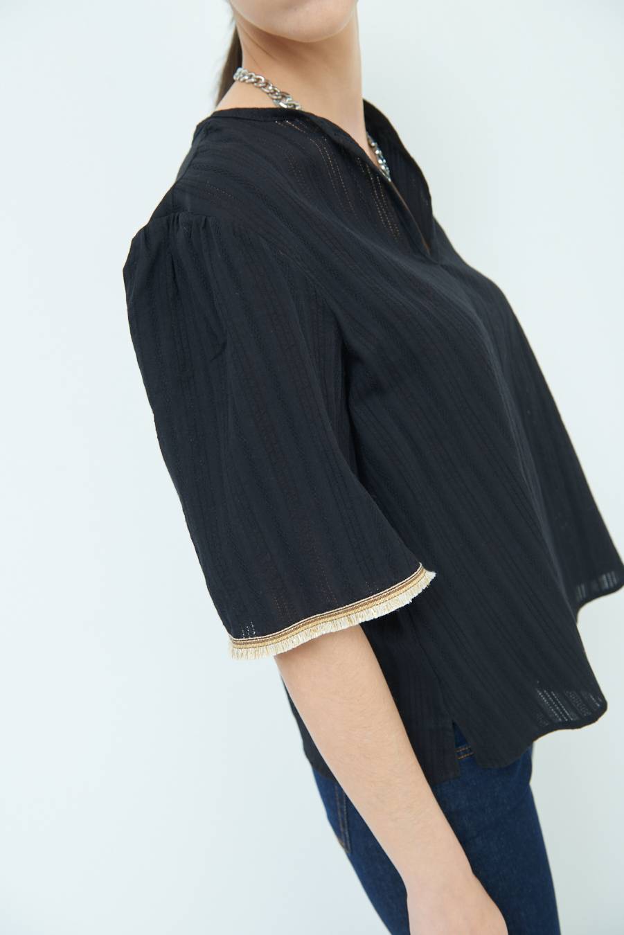 Kikisix CASACCA CON INSERTO ORO NERO Moda