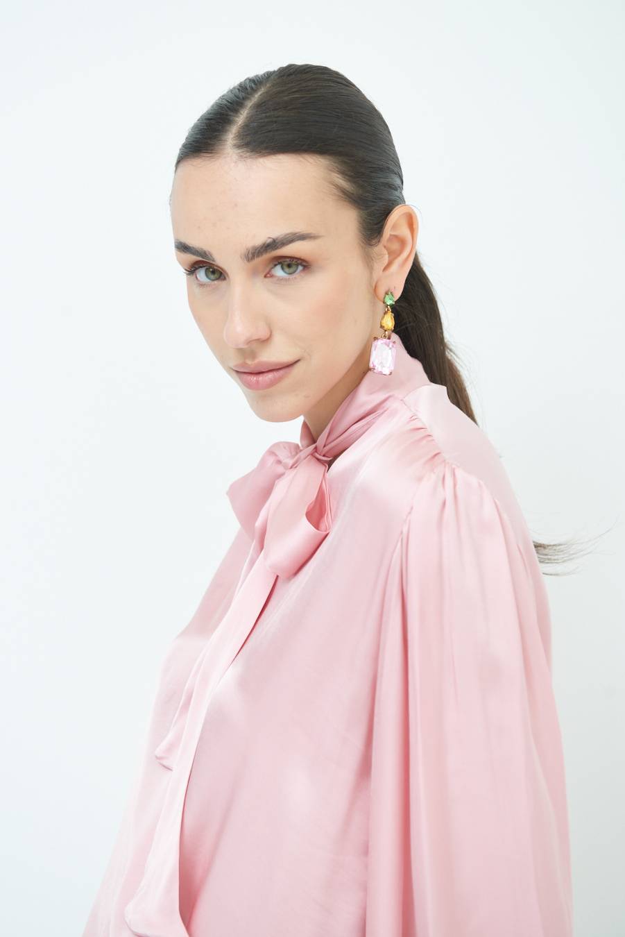 Kikisix CASACCA INCROCIO RASO VISCOSA ROSA Italia