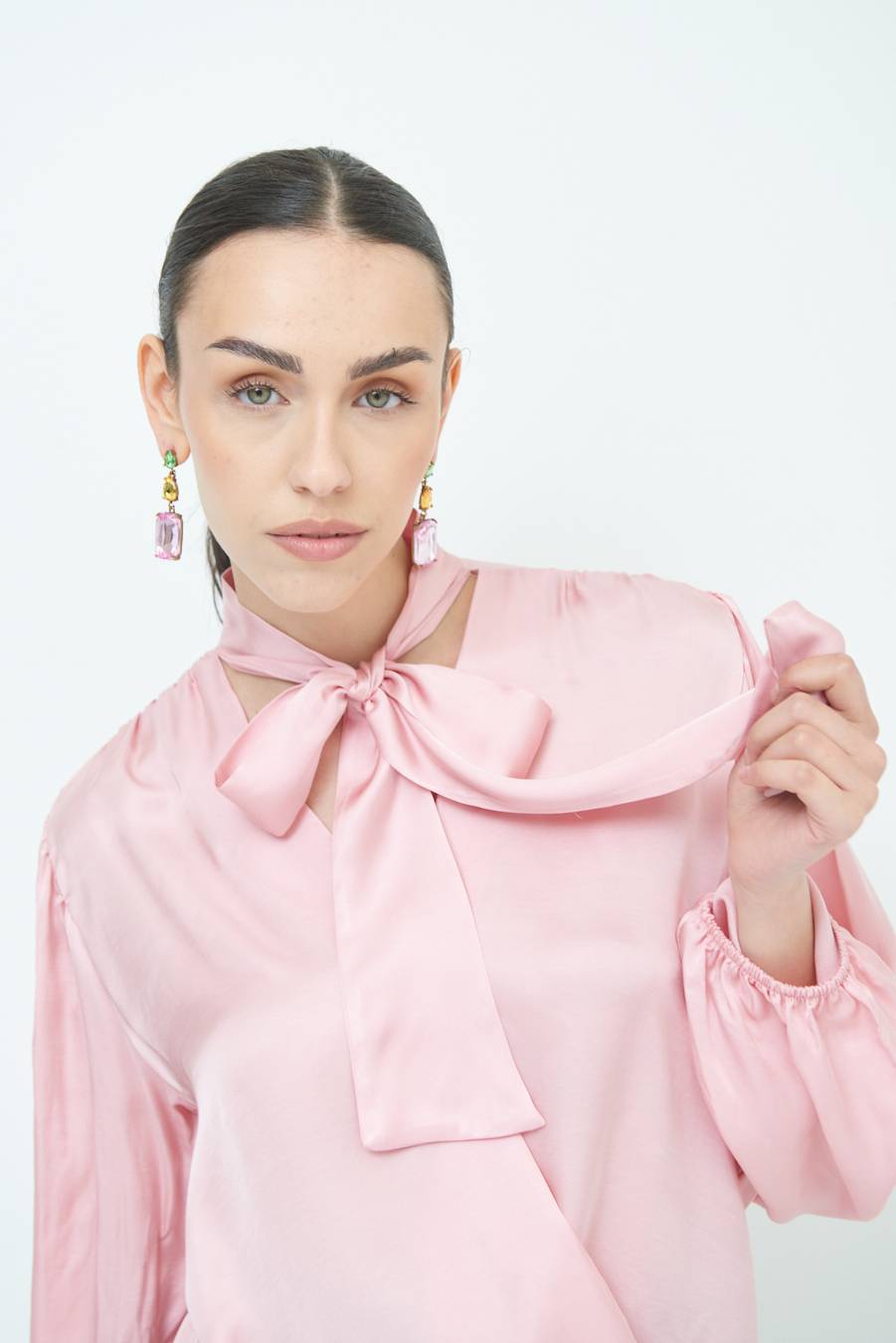 Kikisix CASACCA INCROCIO RASO VISCOSA ROSA Italia
