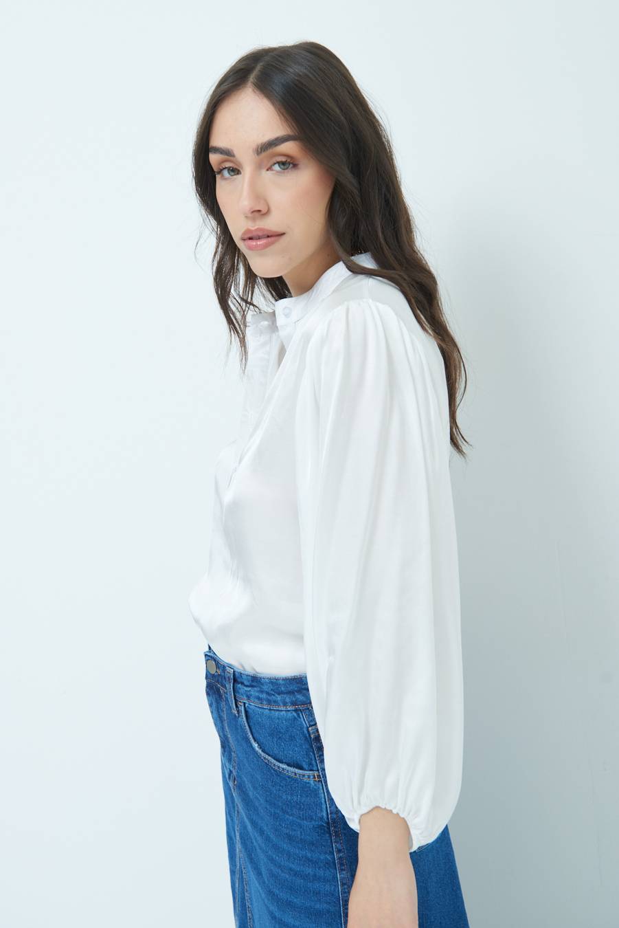 Kikisix CAMICIA POLO RASO VISCOSA BURRO Fino Al -60%