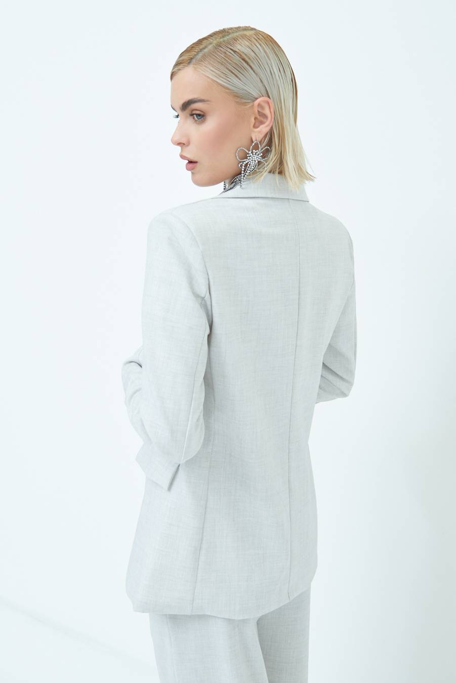 Kikisix GIACCA TESSUTO FIAMMATO GRIGIO Hotsell