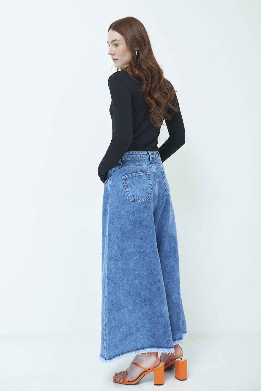 Kikisix PANTAGONNA MARMORIZZATO JEANS Vendita