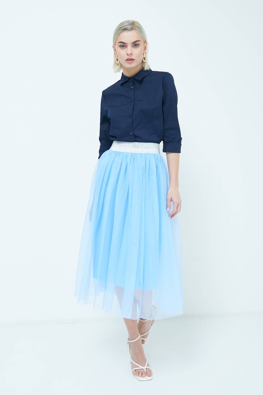 Kikisix GONNA TULLE CELESTE Offerta