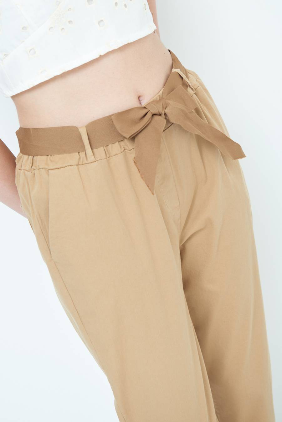Kikisix PANTALONE DRITTO CON RISVOLTO CAMMELLO Acquista Ora