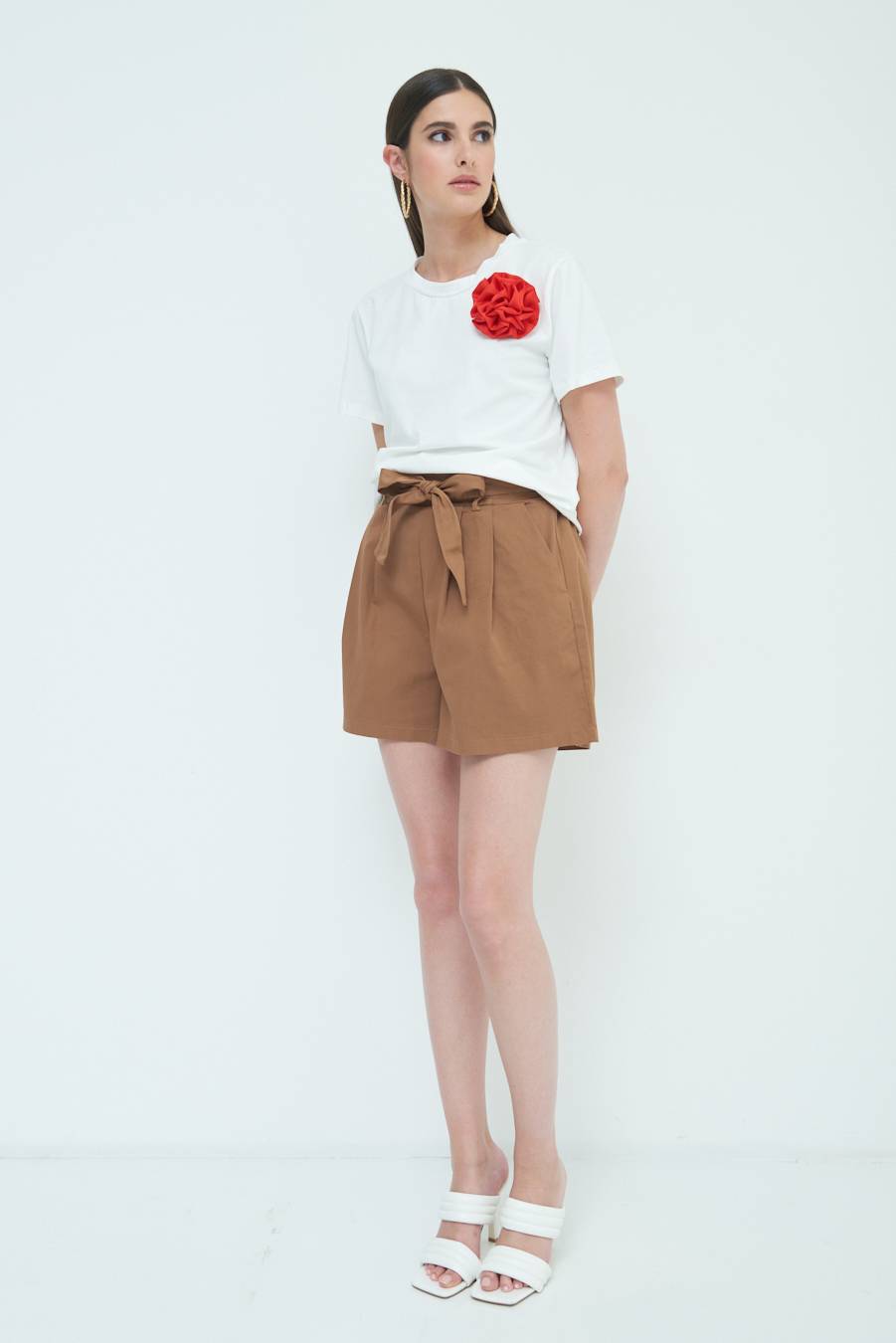 Kikisix SHORT CON CINTURA FASCIA TABACCO I Più Venduti