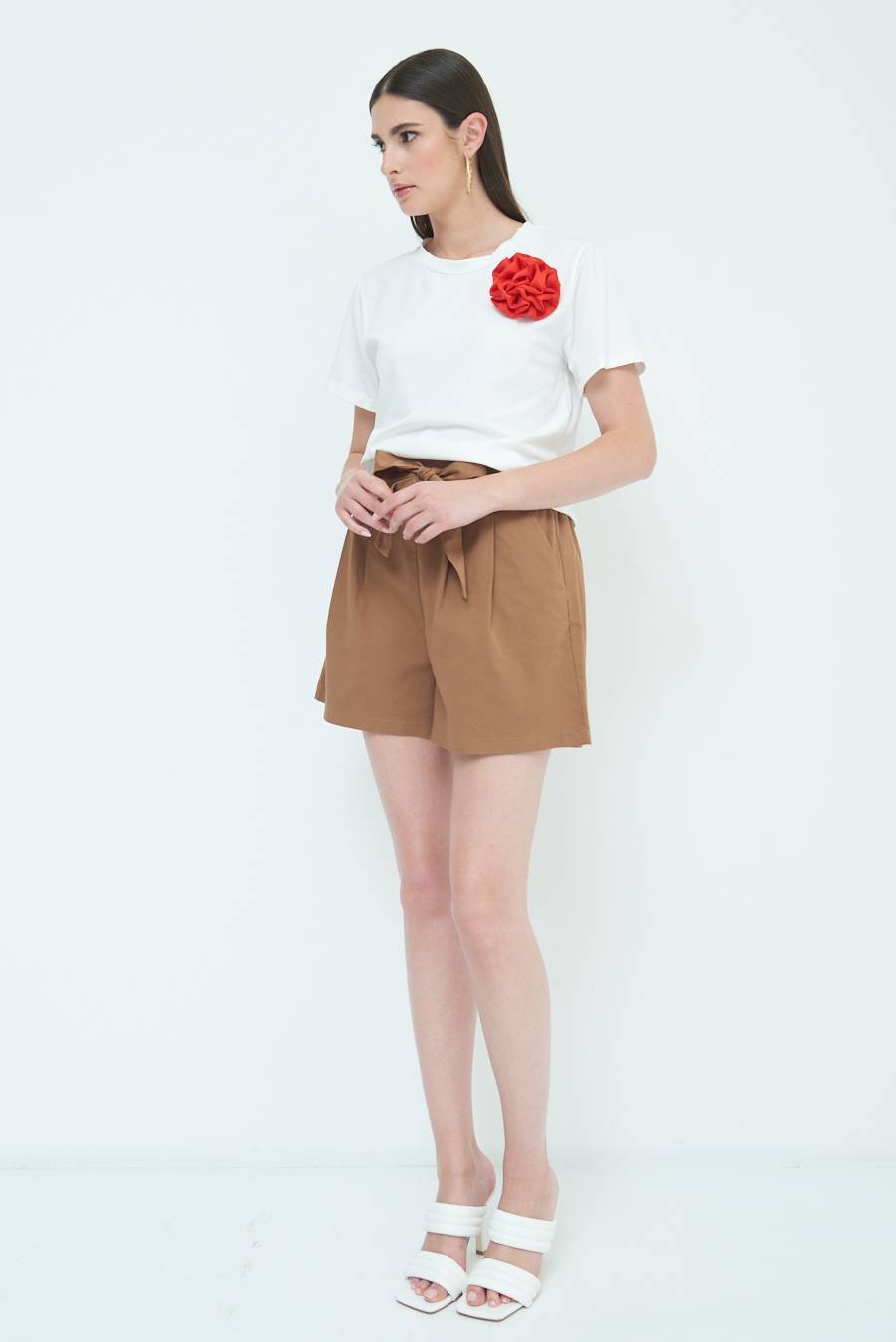 Kikisix SHORT CON CINTURA FASCIA TABACCO I Più Venduti