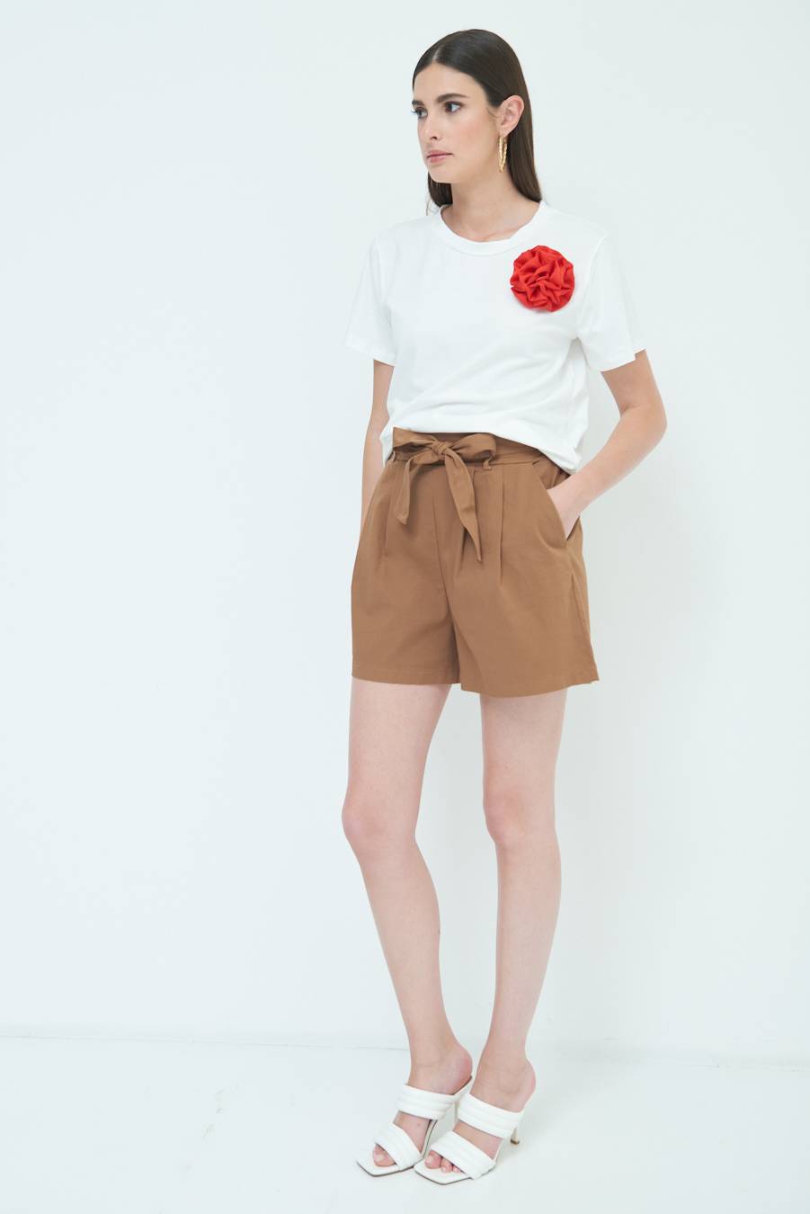 Kikisix SHORT CON CINTURA FASCIA TABACCO I Più Venduti