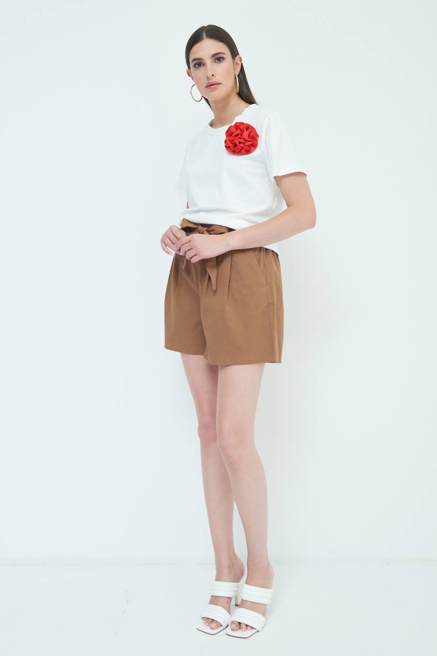 Kikisix SHORT CON CINTURA FASCIA TABACCO I Più Venduti