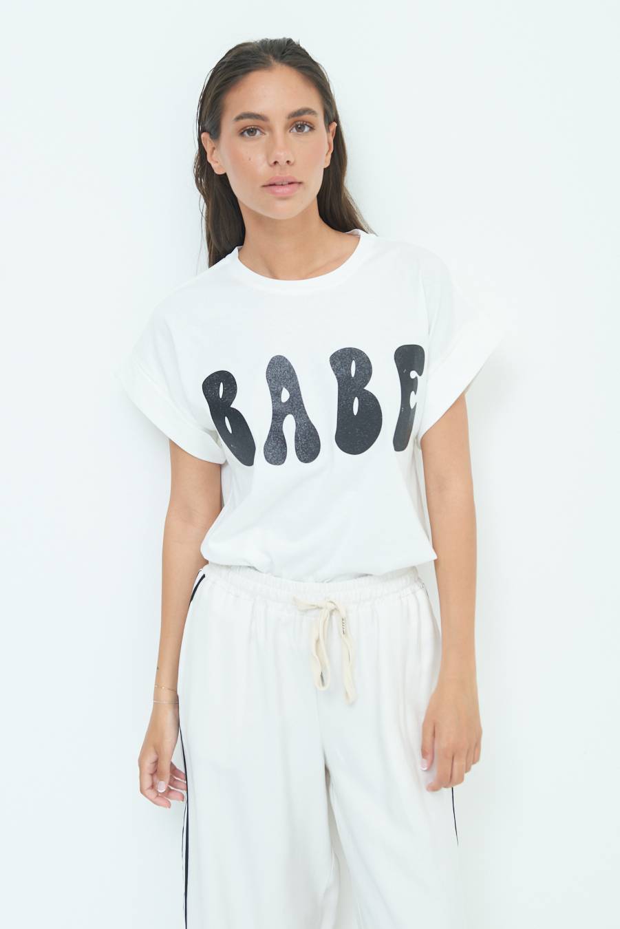 Kikisix T-SHIRT "BABE" NERO Sconto di tempo limitato