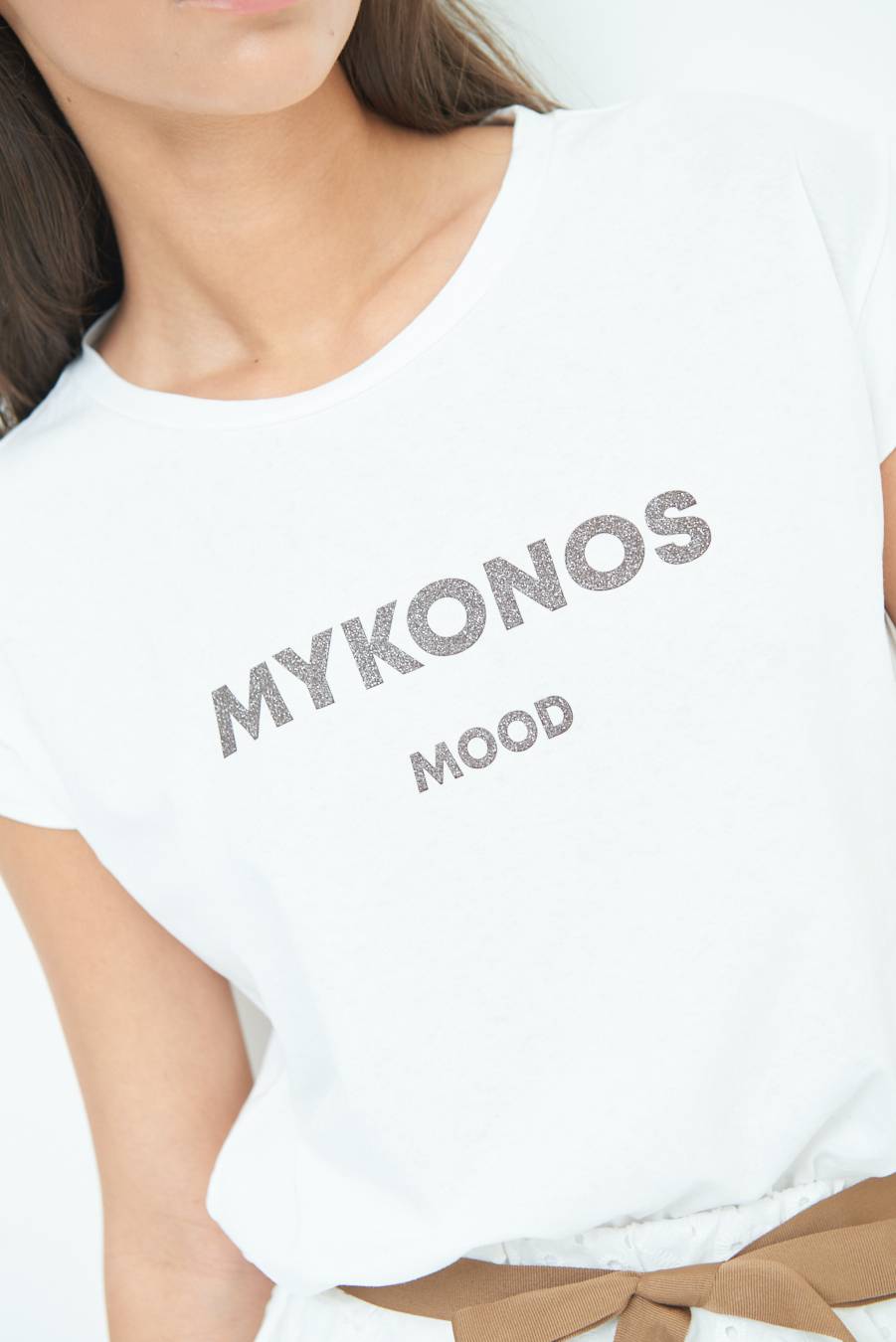 Kikisix T-SHIRT ''MYKONOS'' CIOCCOLATO Fornitura limitata