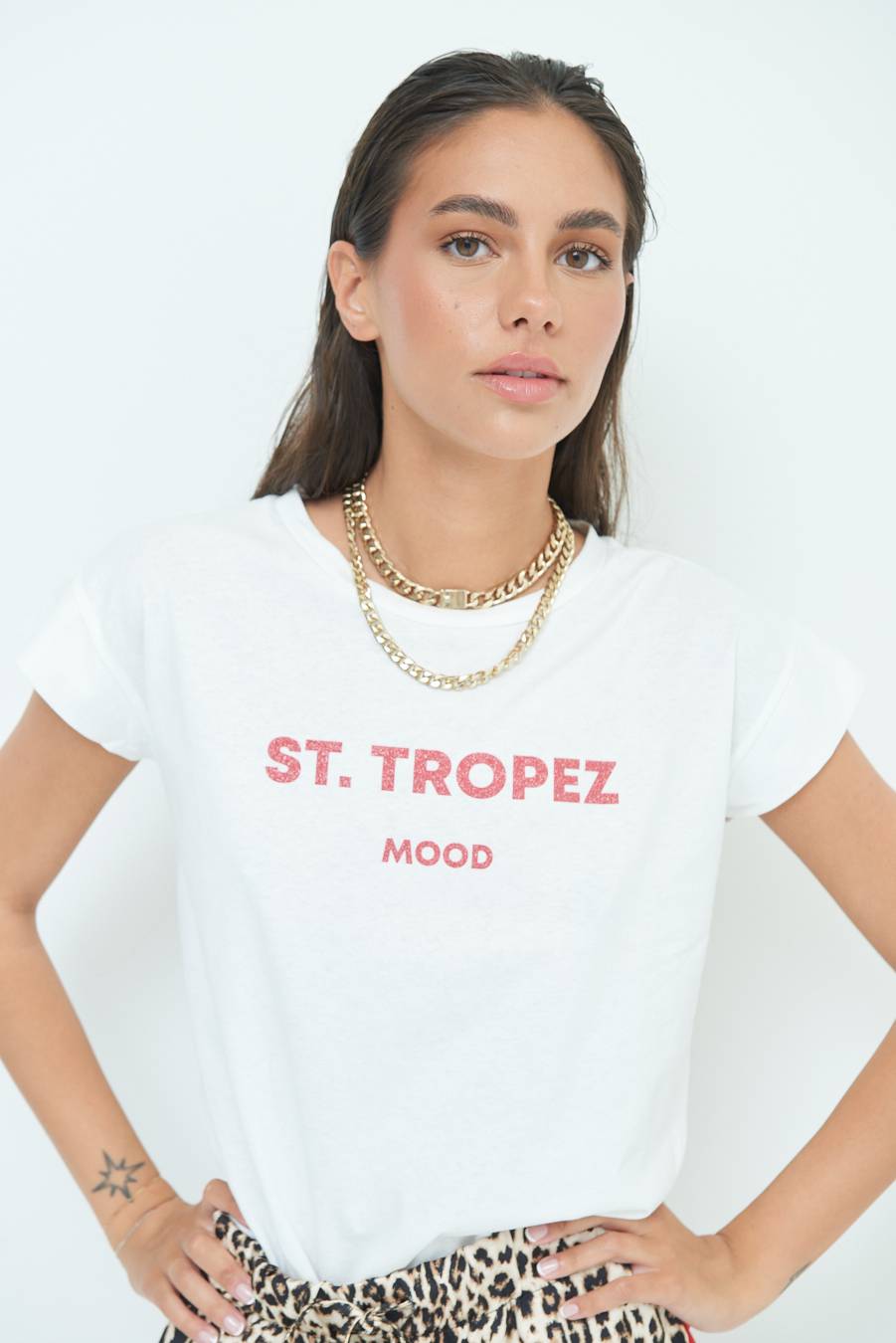 Kikisix T-SHIRT ''ST.TROPEZ'' ROSSO Vendite stagionali