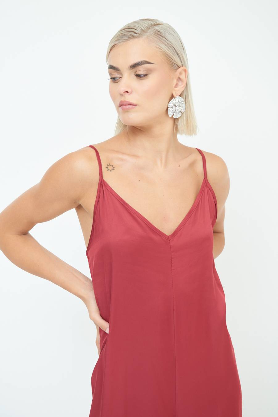 Kikisix TUTA PALAZZO RASO ROSSO INDIA Offerta speciale della fabbrica