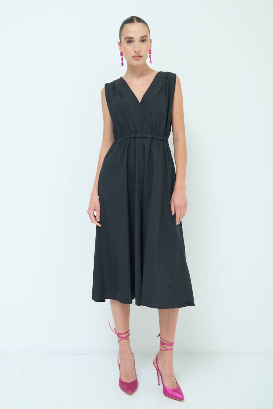 Kikisix ABITO MIDI CON ELASTICO NERO Esporta salva