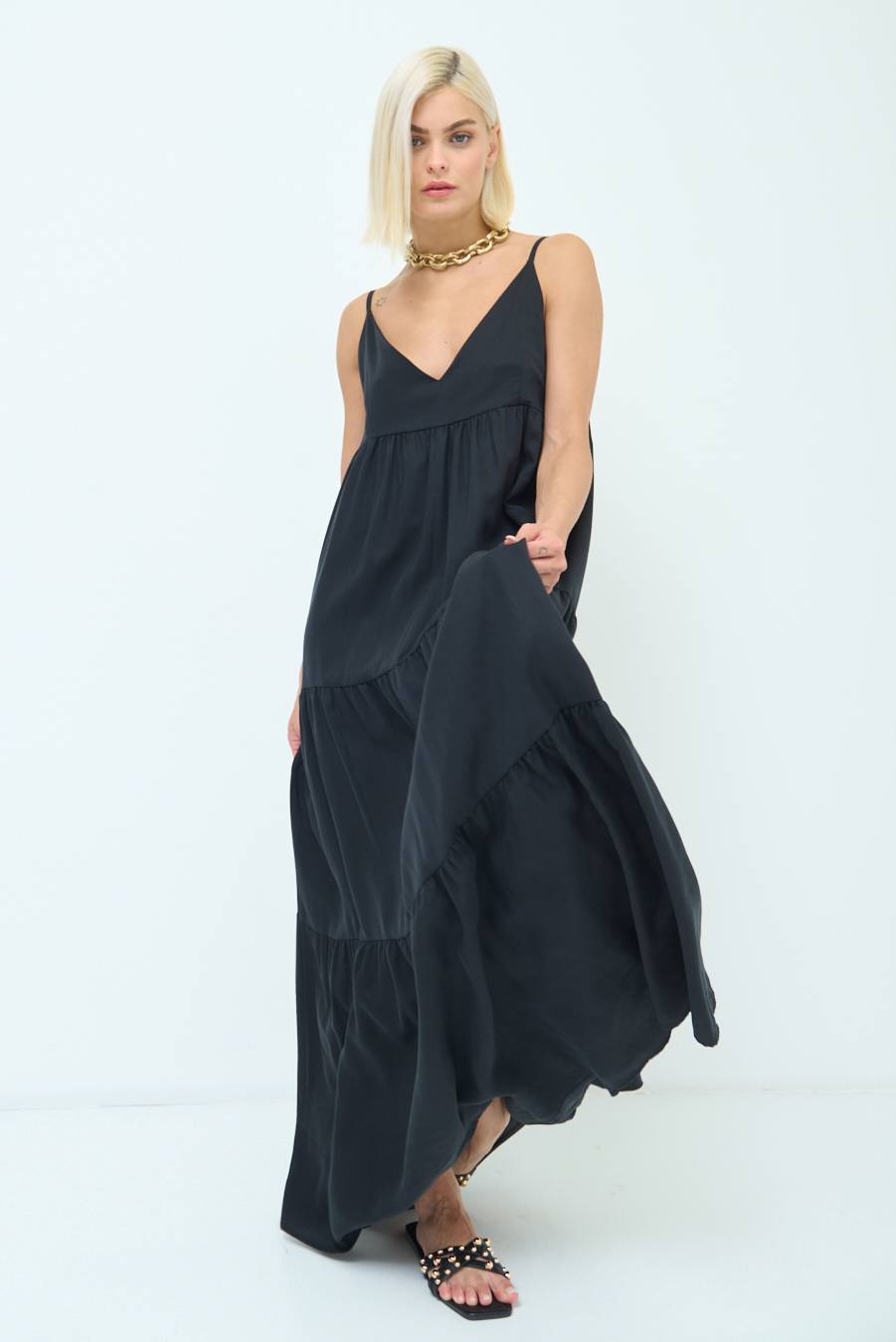 Kikisix ABITO AMPIO MAXI NERO Italia