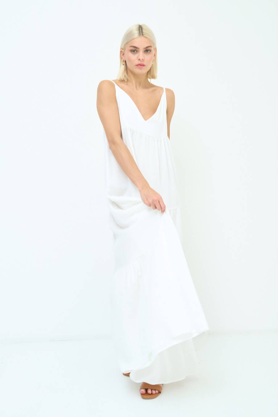 Kikisix ABITO AMPIO MAXI BIANCO In Linea