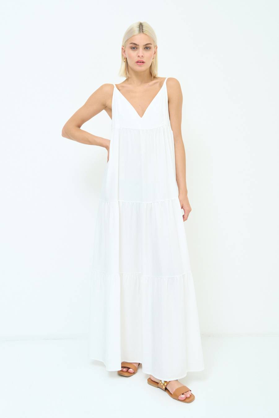 Kikisix ABITO AMPIO MAXI BIANCO In Linea