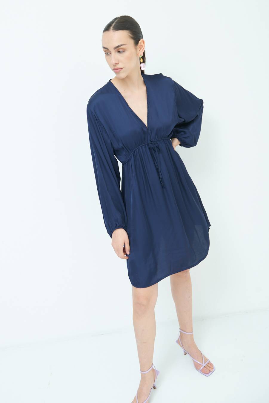 Kikisix ABITO COULICE RASO VISCOSA BLU Fino Al -60%