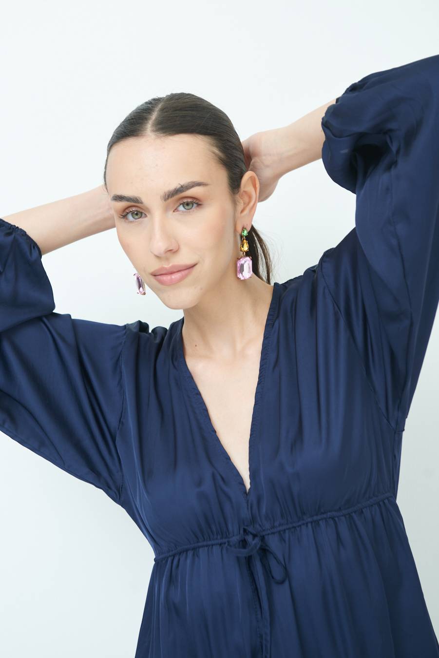 Kikisix ABITO COULICE RASO VISCOSA BLU Fino Al -60%
