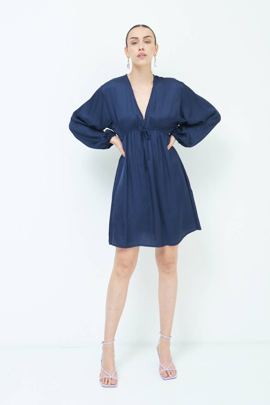 Kikisix ABITO COULICE RASO VISCOSA BLU Fino Al -60%