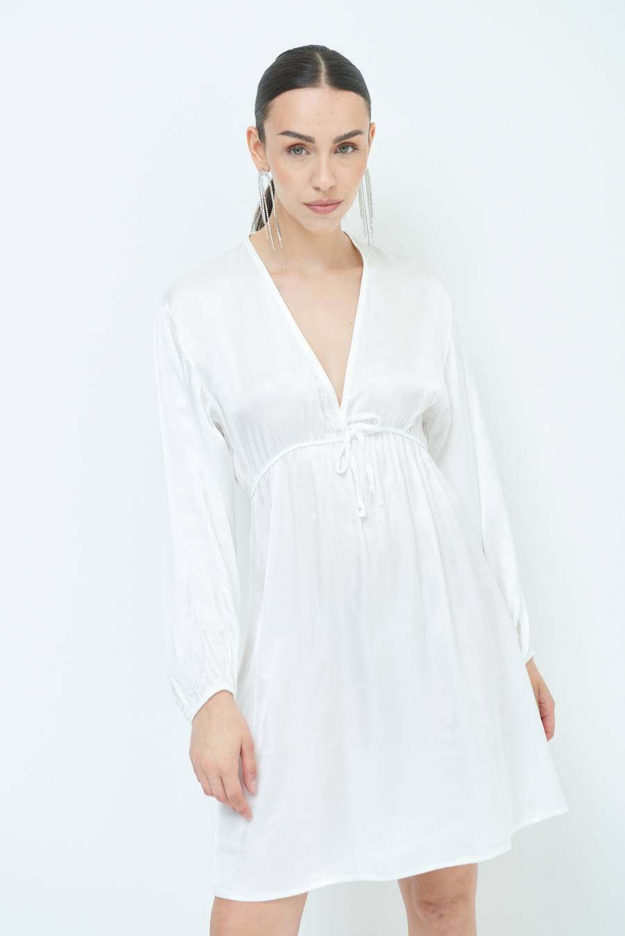 Kikisix ABITO COULICE RASO VISCOSA BIANCO Shopping Online