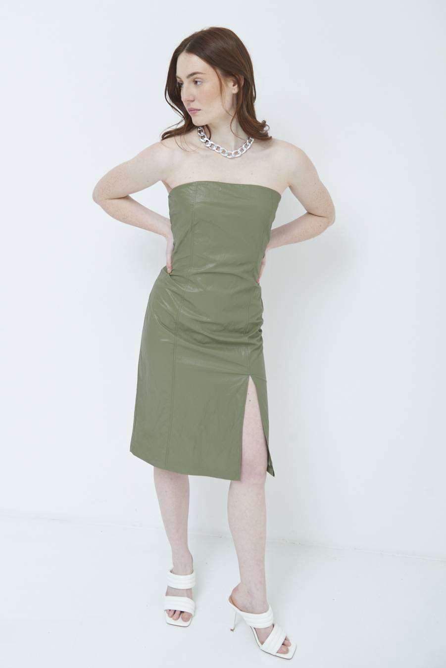 Kikisix ABITO TUBINO VERDE MILITARE Sottocosto