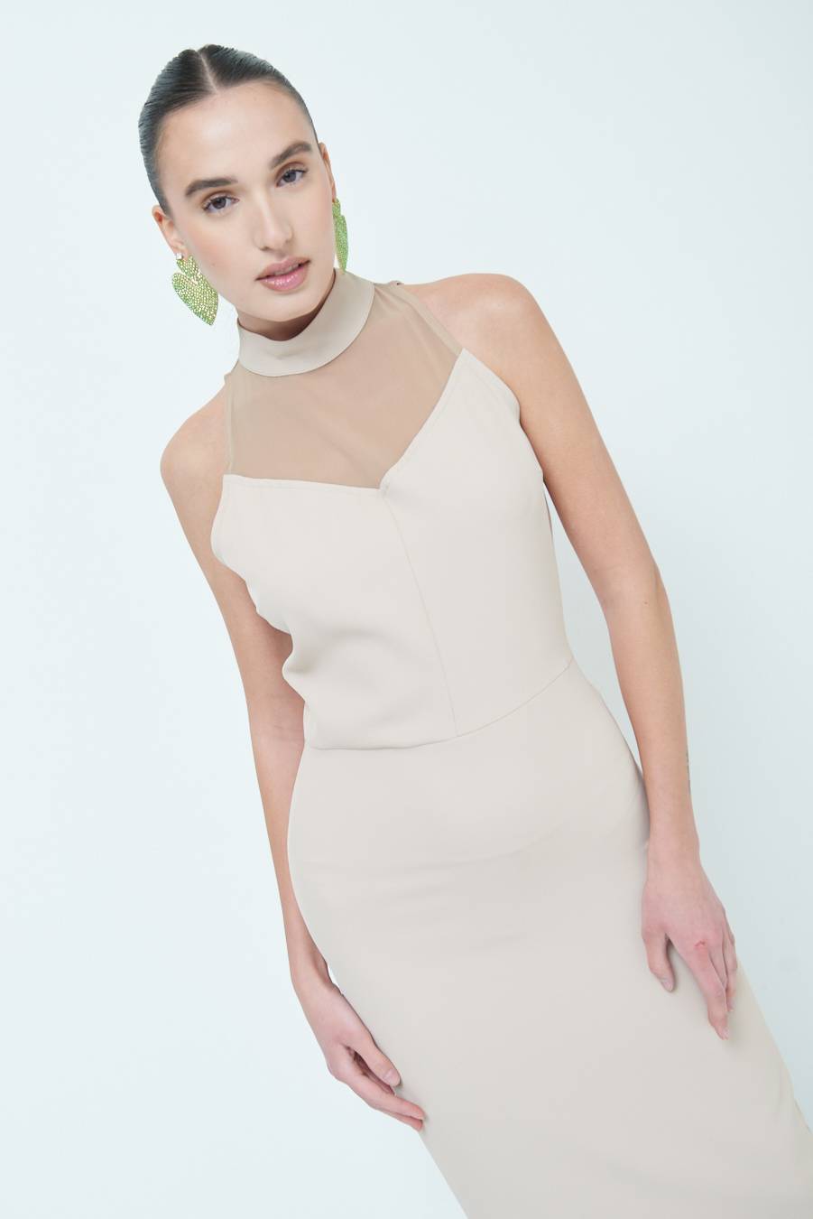 Kikisix VESTITO CADI+RETE CAMMELLO Offerte