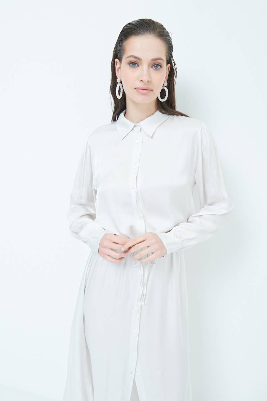 Kikisix ABITO RASO VISCOSA BEIGE In Saldo