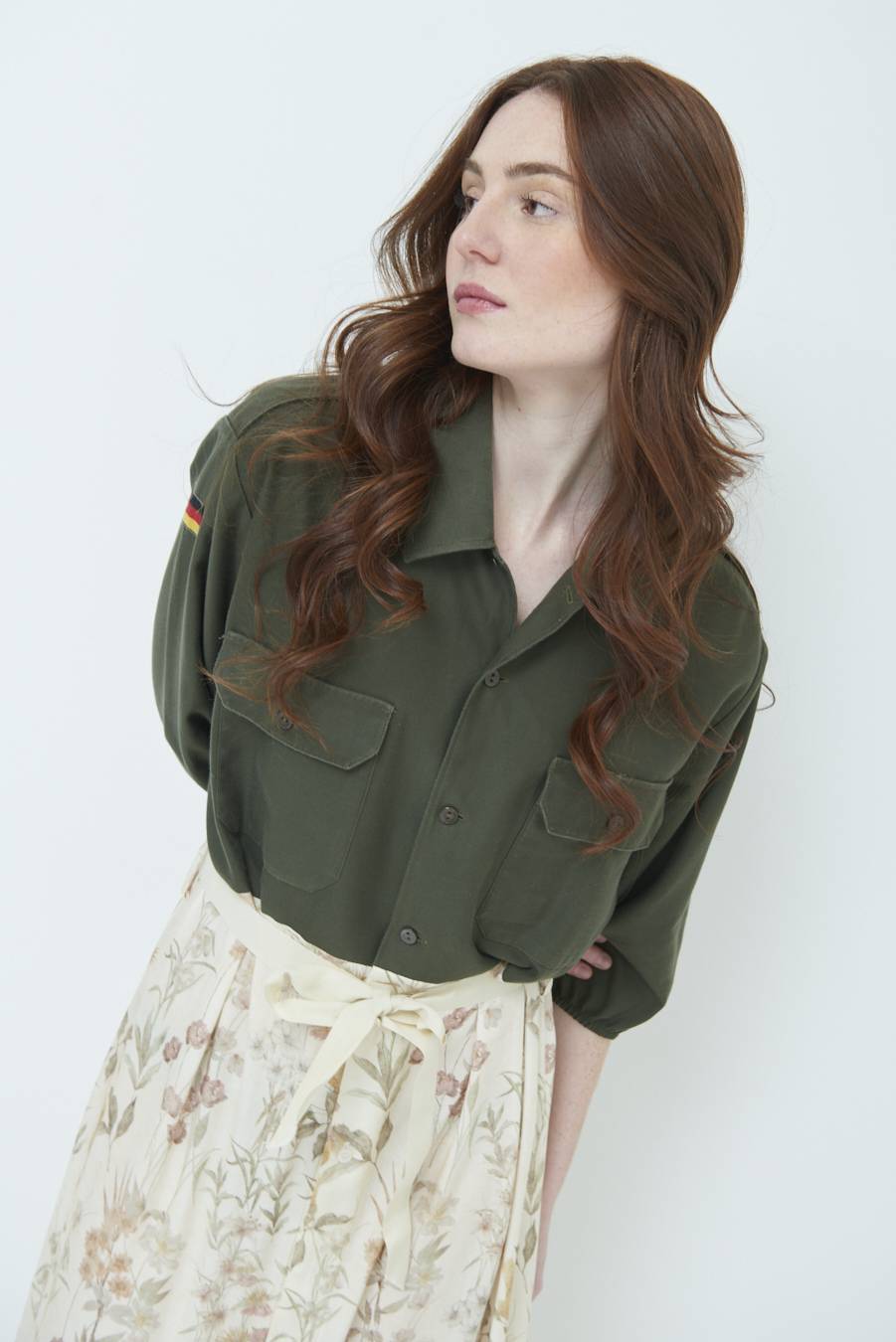 Kikisix ABITO GONNA FANTASIA VINTAGE BEIGE Comprare a buon mercato