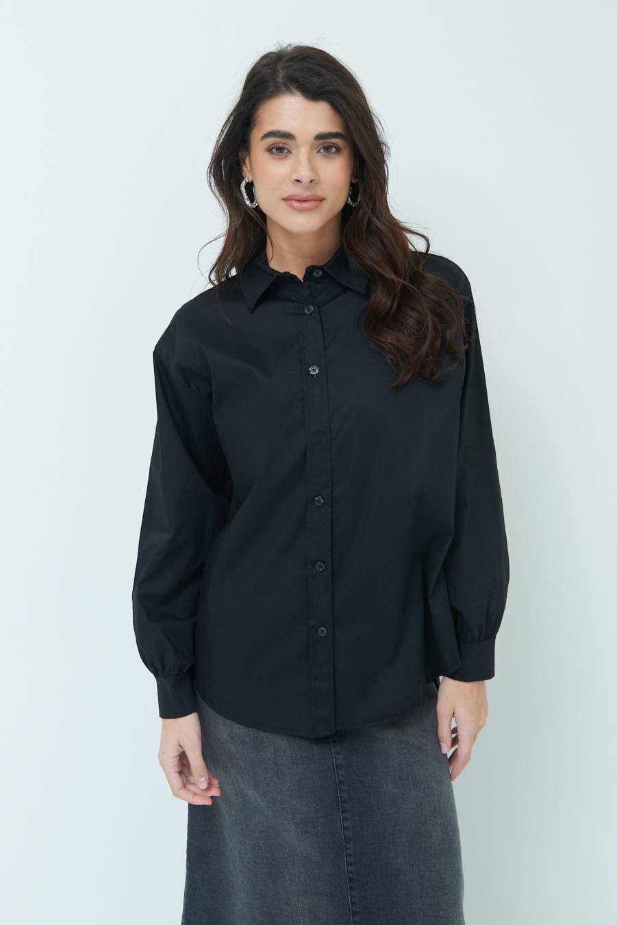 Kikisix CAMICIA MANICA AMPIA NERO Offerta settimanale