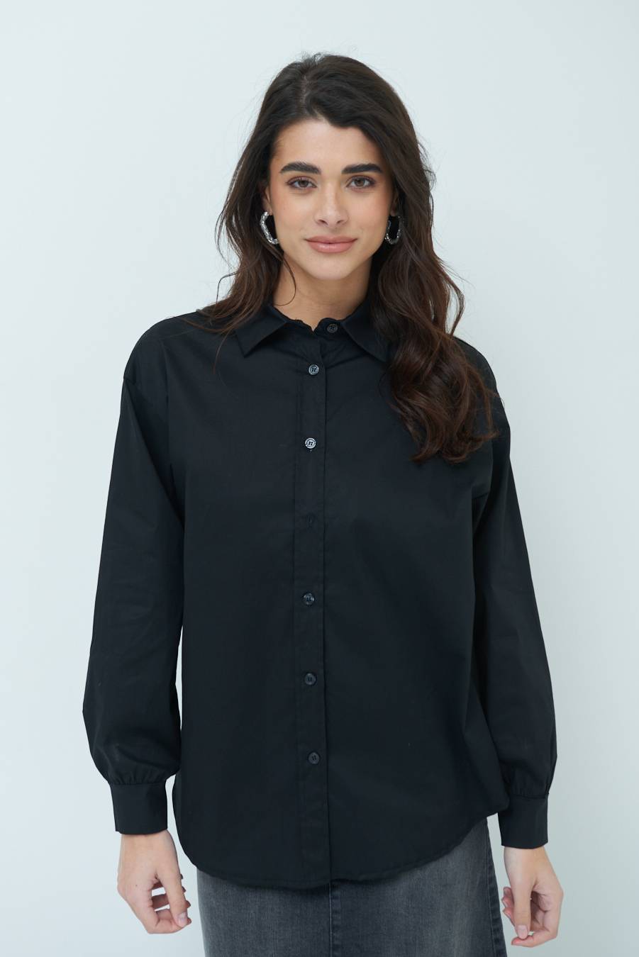 Kikisix CAMICIA MANICA AMPIA NERO Offerta settimanale
