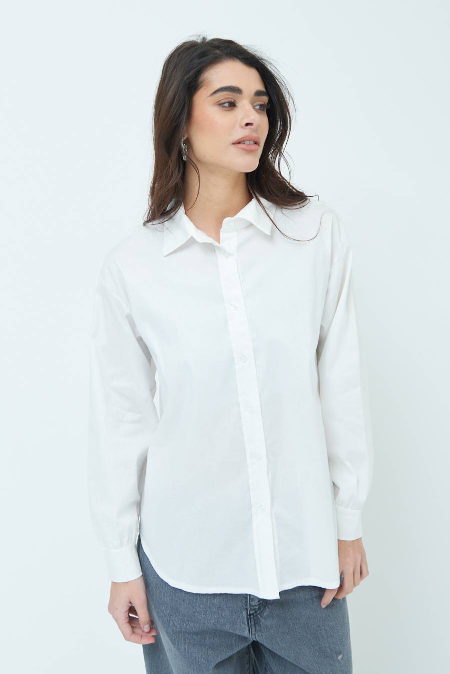 Kikisix CAMICIA MANICA AMPIA BIANCO Ritorno libero