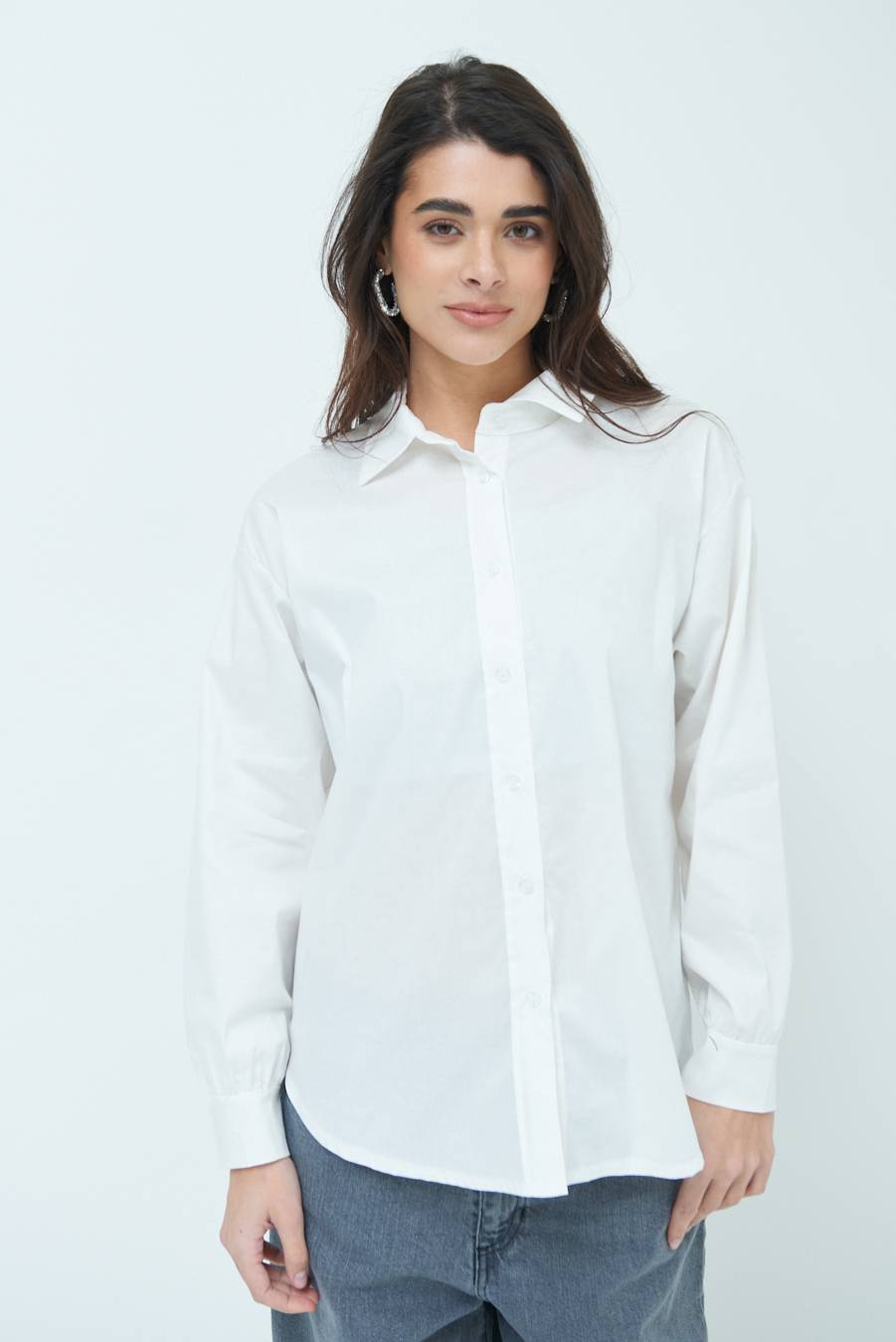 Kikisix CAMICIA MANICA AMPIA BIANCO Ritorno libero