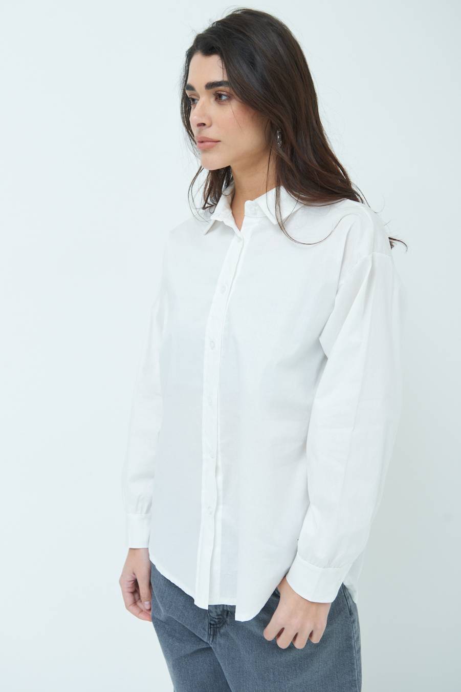 Kikisix CAMICIA MANICA AMPIA BIANCO Ritorno libero