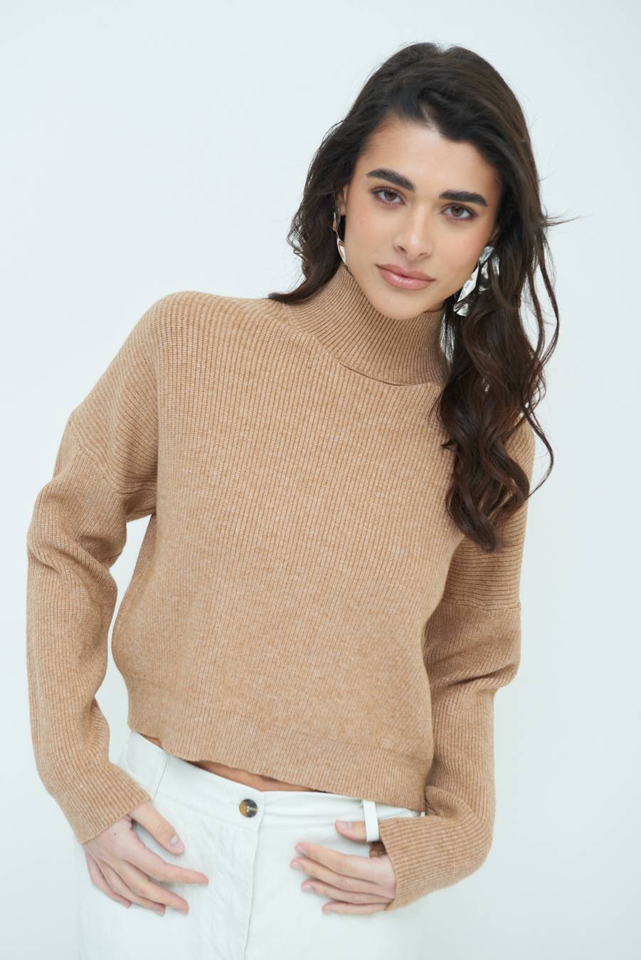 Kikisix MAGLIA COSTINA BUCO DAV. CAMMELLO Sconto di tempo limitato