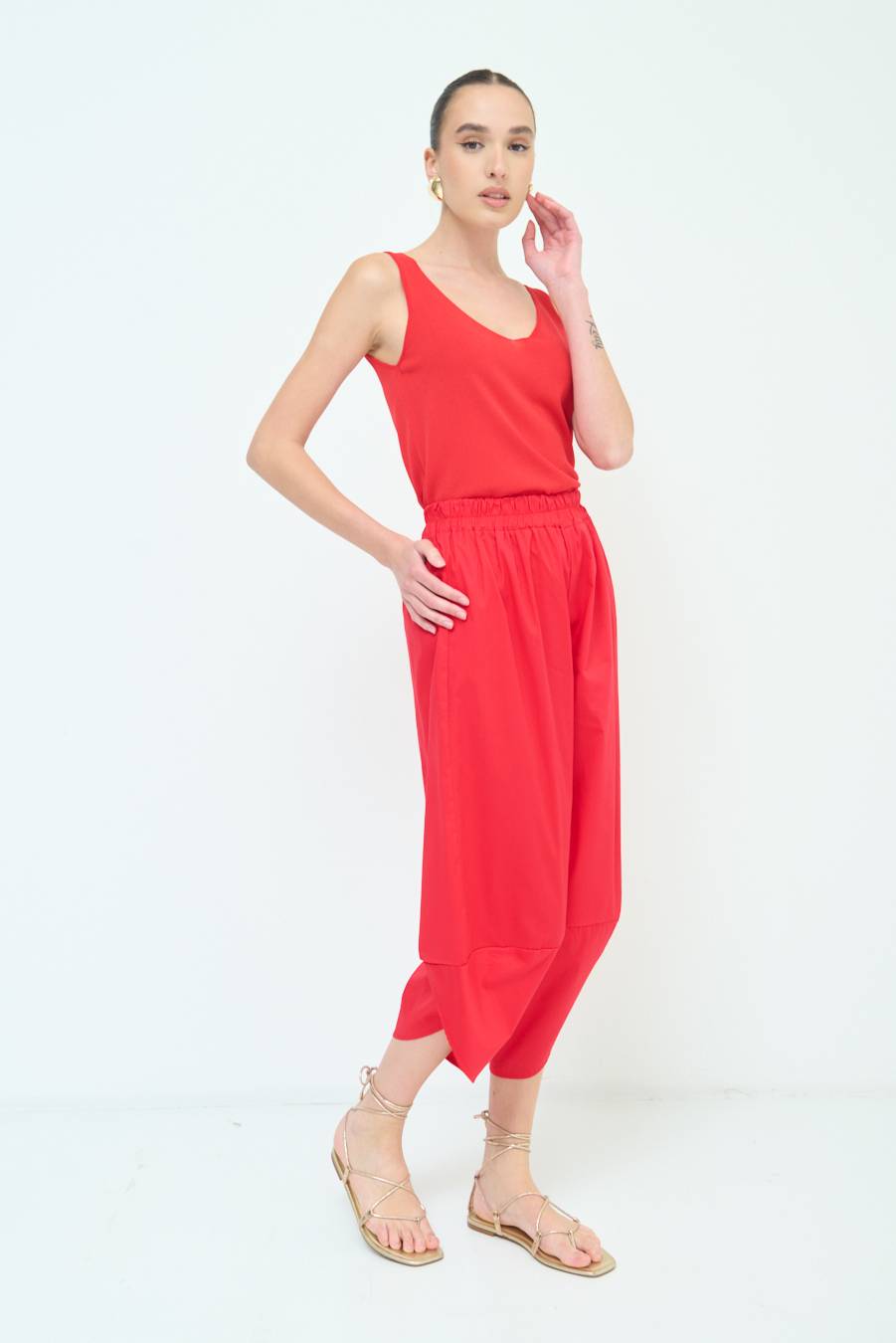 Kikisix PANTALONE OVER ROSSO Offerta temporanea