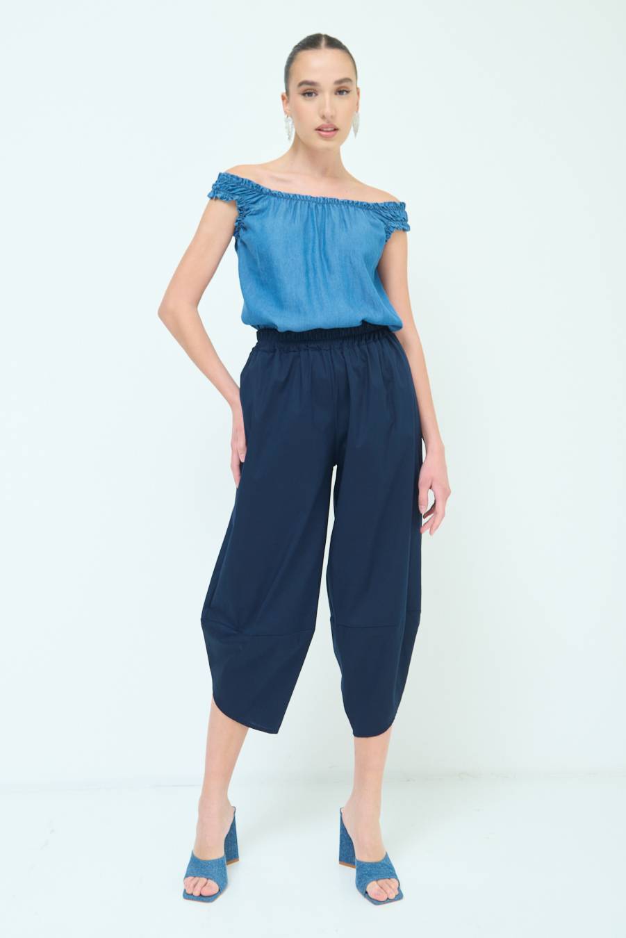 Kikisix PANTALONE OVER BLU Offerte esclusive