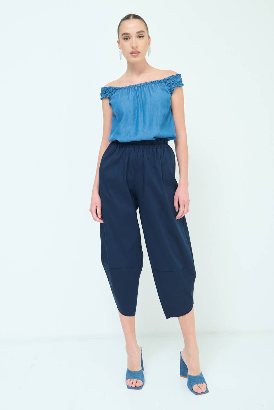 Kikisix PANTALONE OVER BLU Offerte esclusive