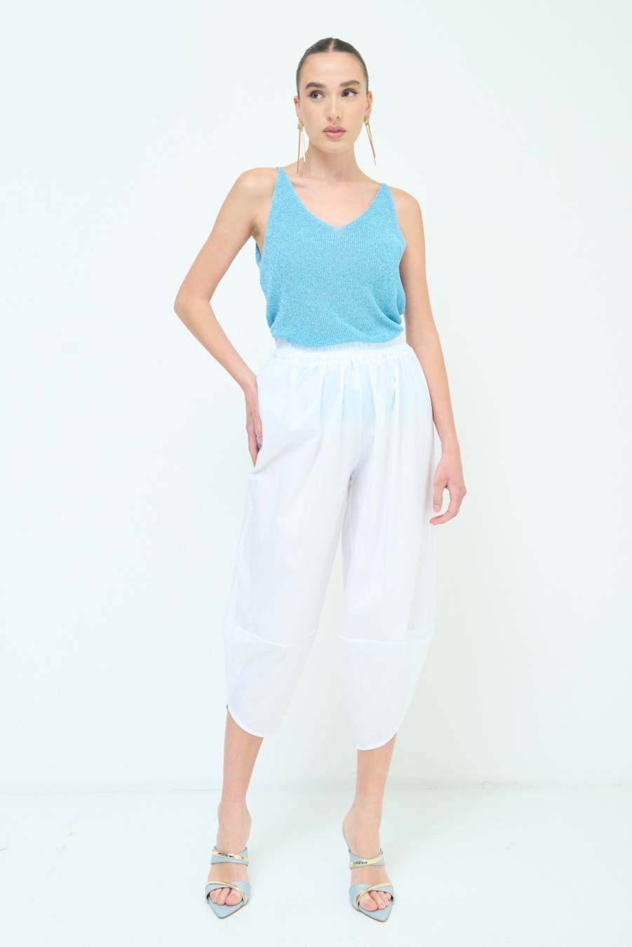 Kikisix PANTALONE OVER BIANCO Lightning offer