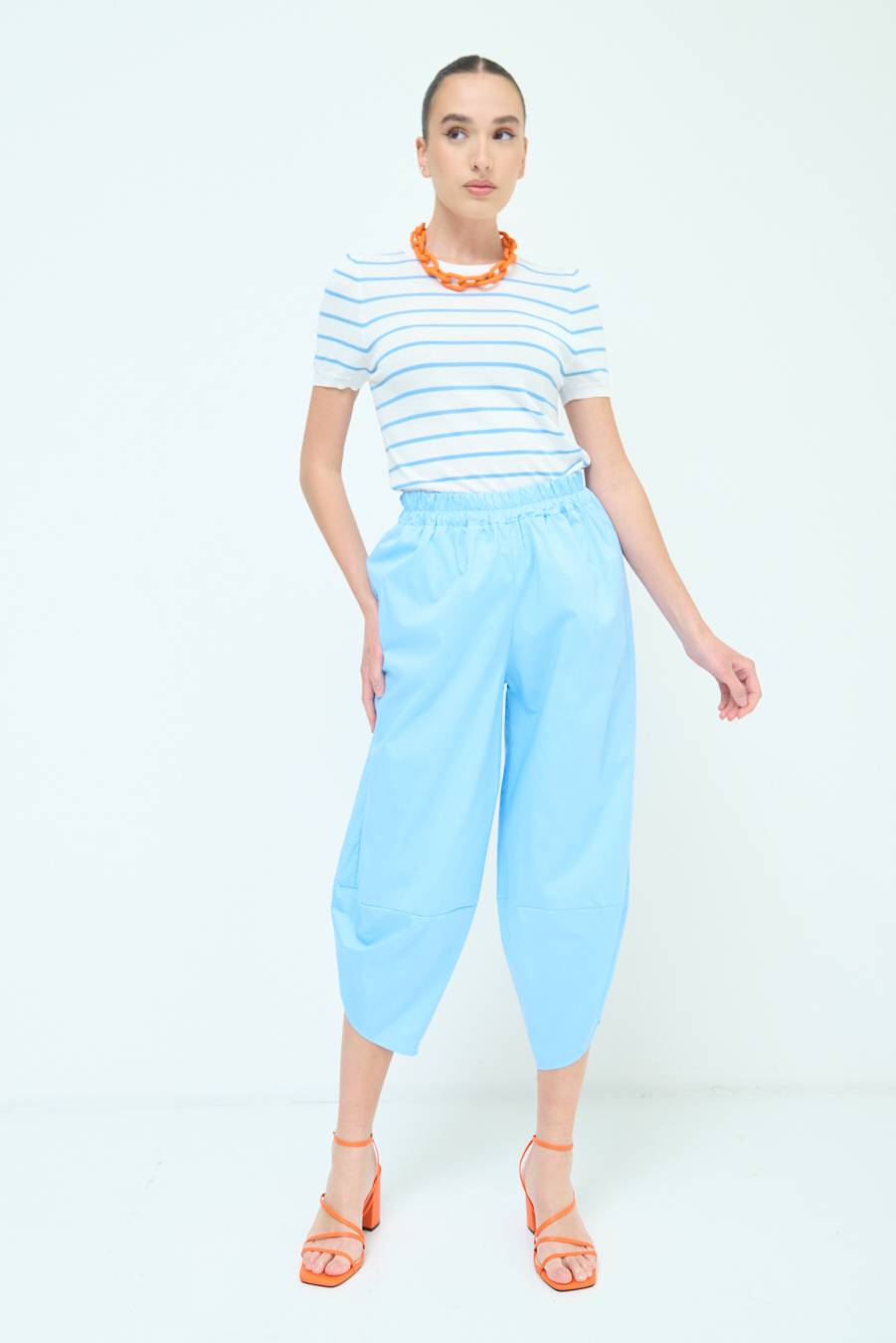 Kikisix PANTALONE OVER AZZURRO Grandi sconti