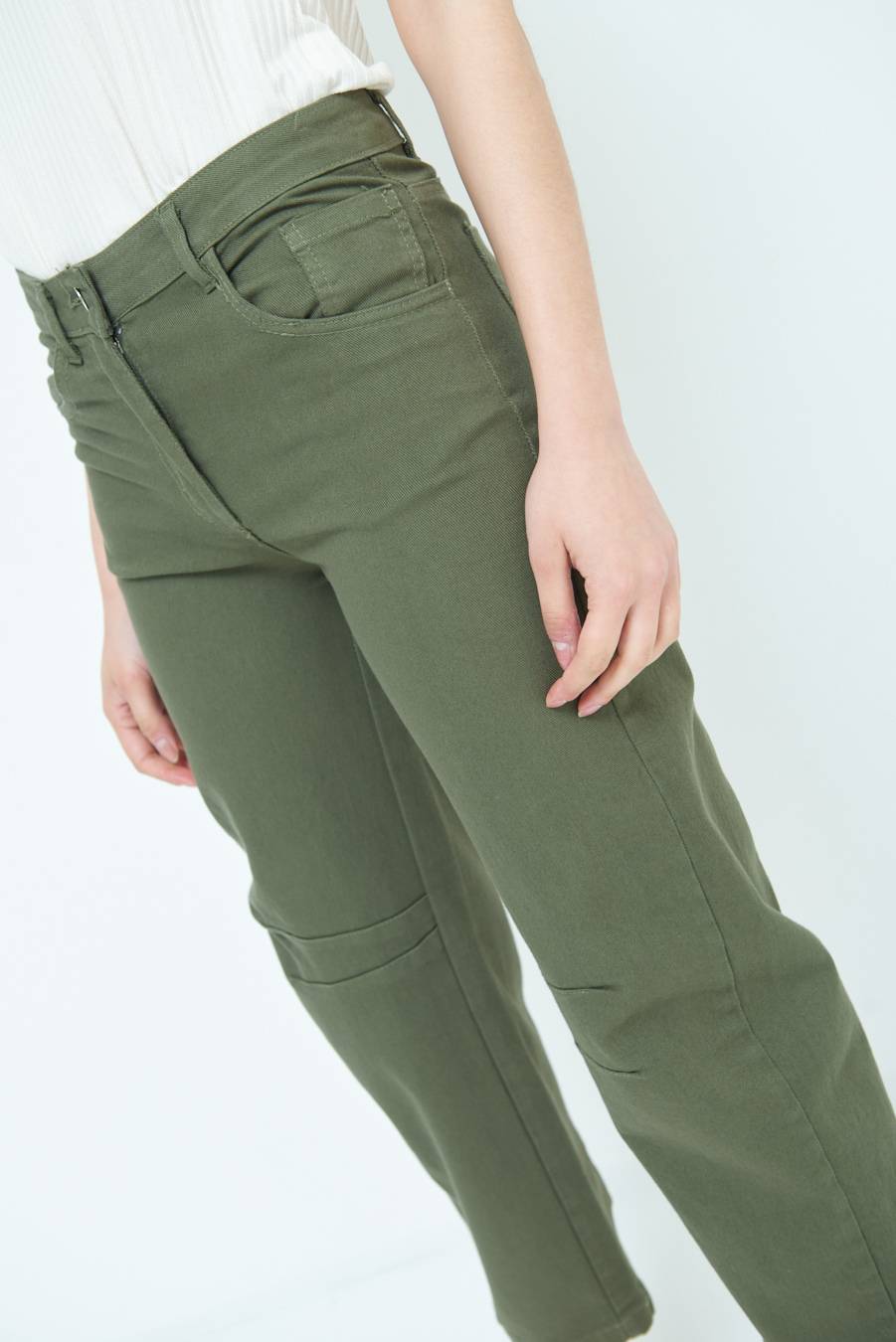 Kikisix PANTALONE LINEA UOVO VERDE MILITARE Nuovi prodotti