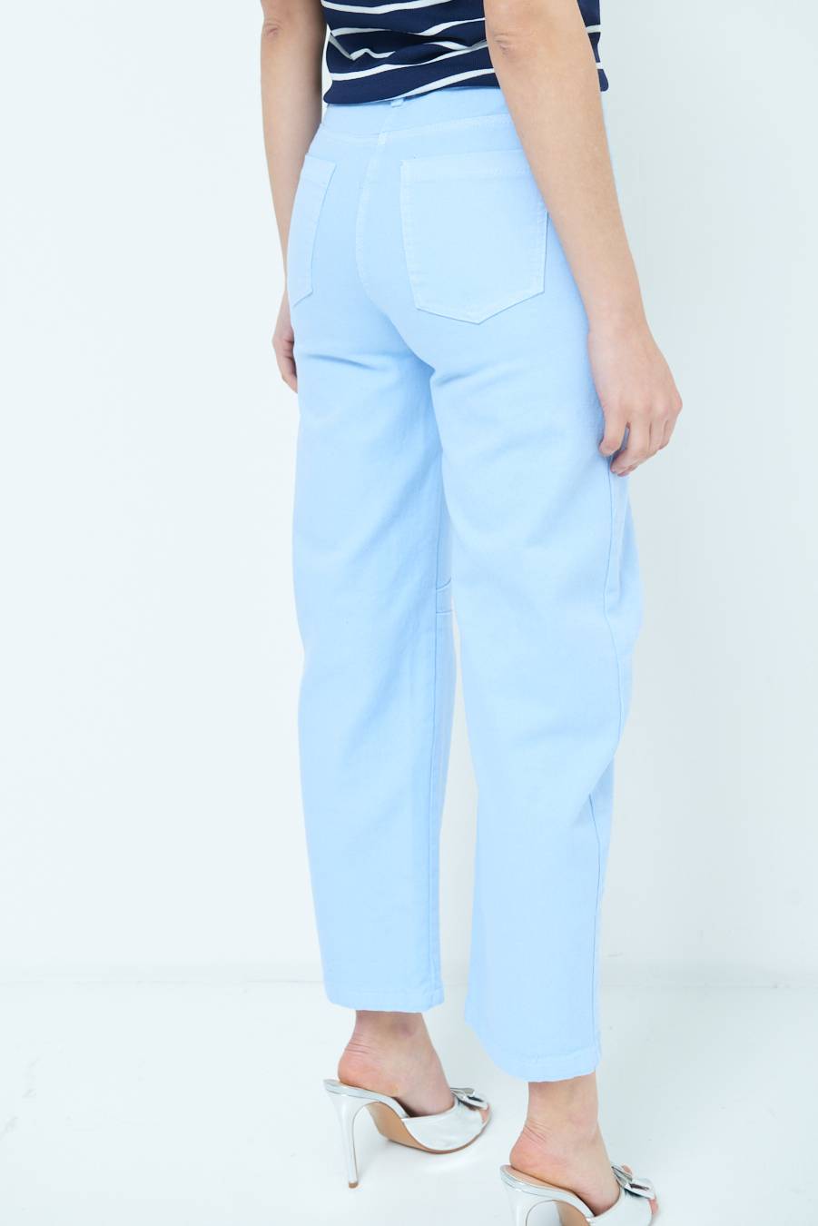 Kikisix PANTALONE LINEA UOVO CELESTE Offerte stagionali