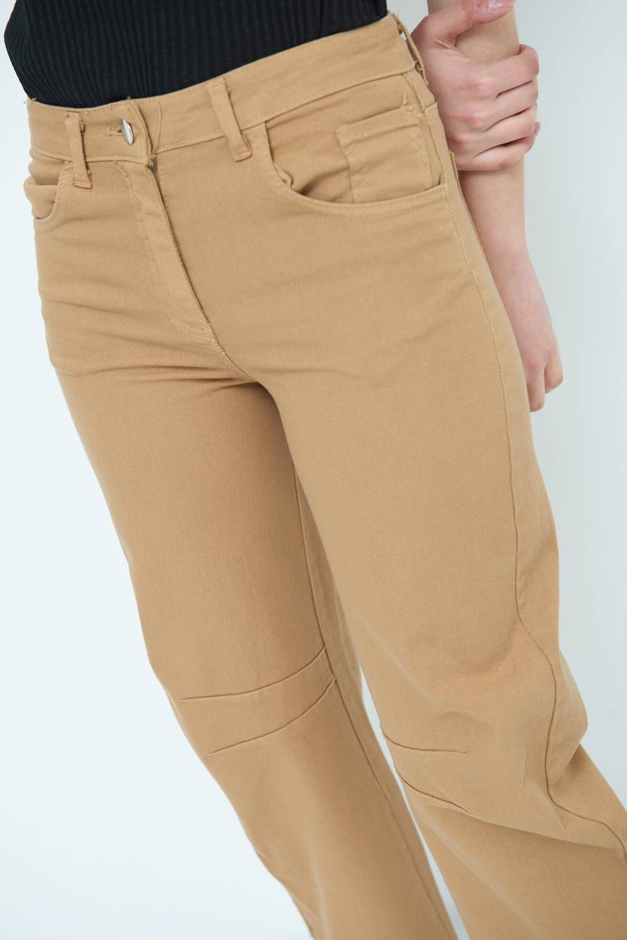 Kikisix PANTALONE LINEA UOVO CAMMELLO Liquidazione