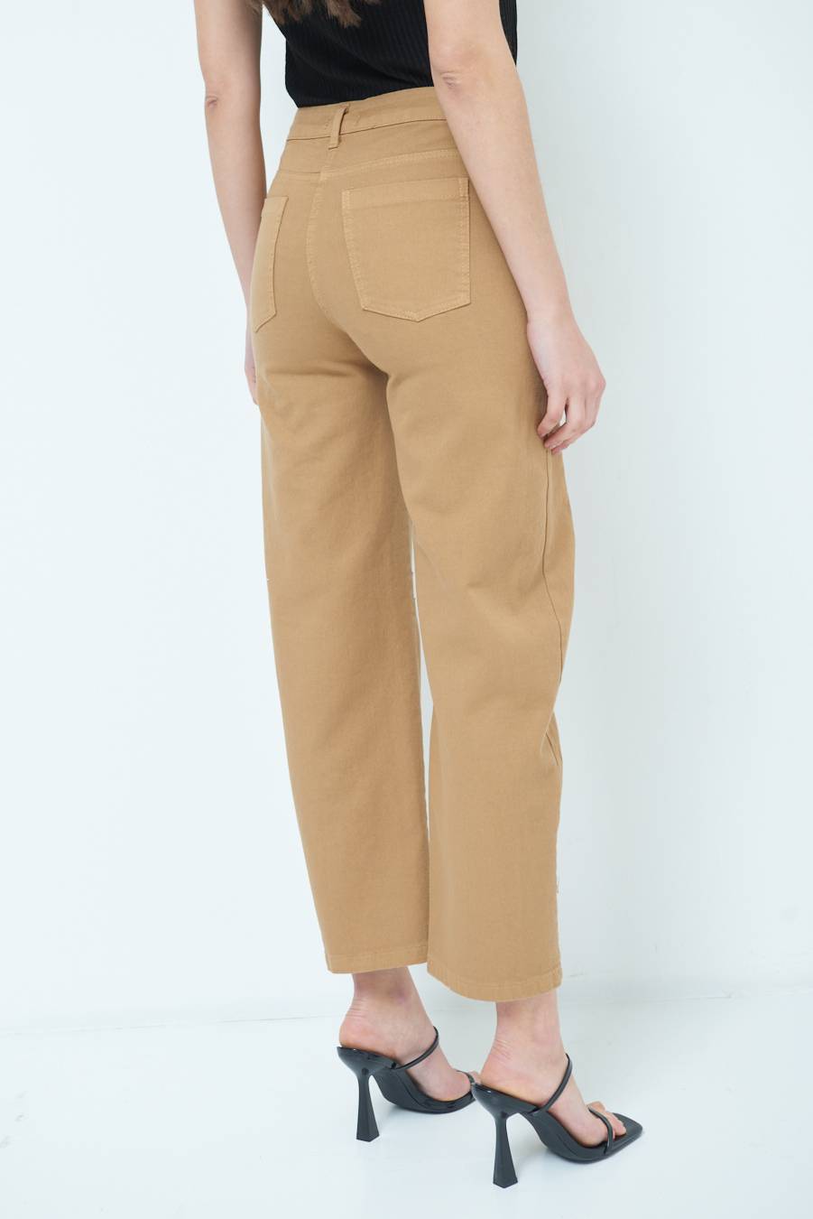 Kikisix PANTALONE LINEA UOVO CAMMELLO Liquidazione