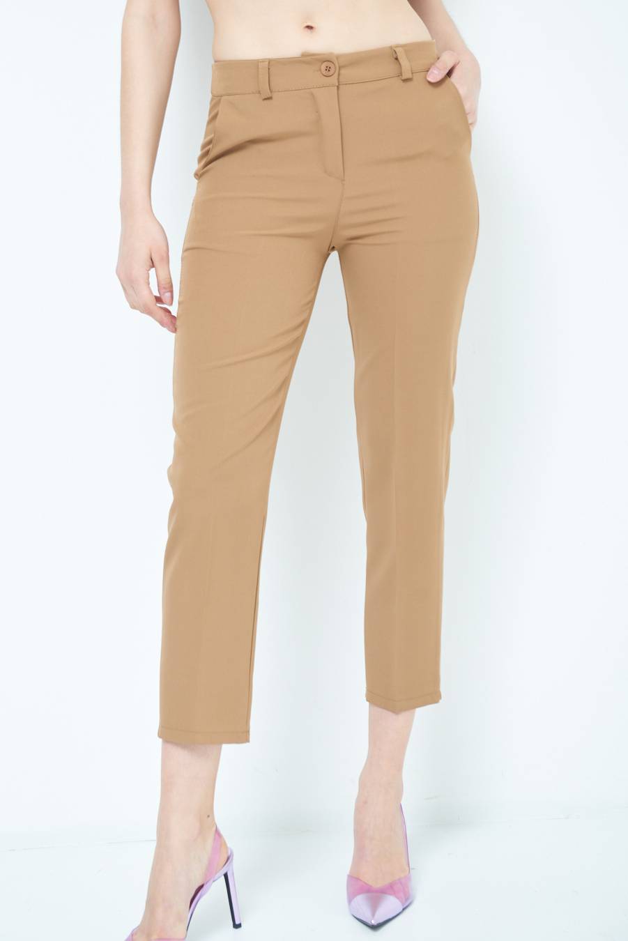 Kikisix PANTALONE SIGARETTA FANGO Offerte giornaliere