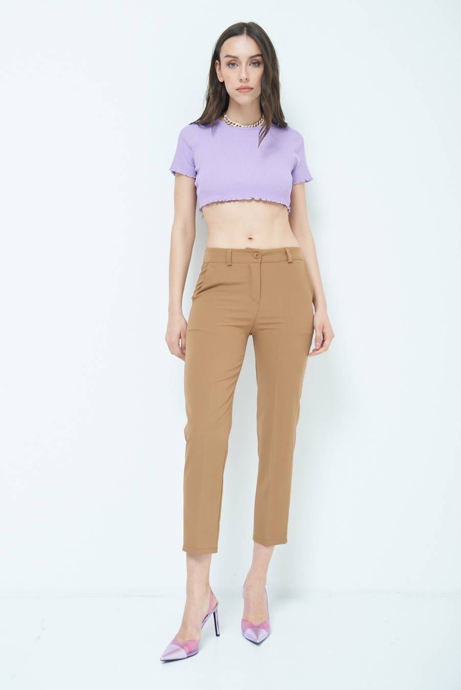 Kikisix PANTALONE SIGARETTA FANGO Offerte giornaliere